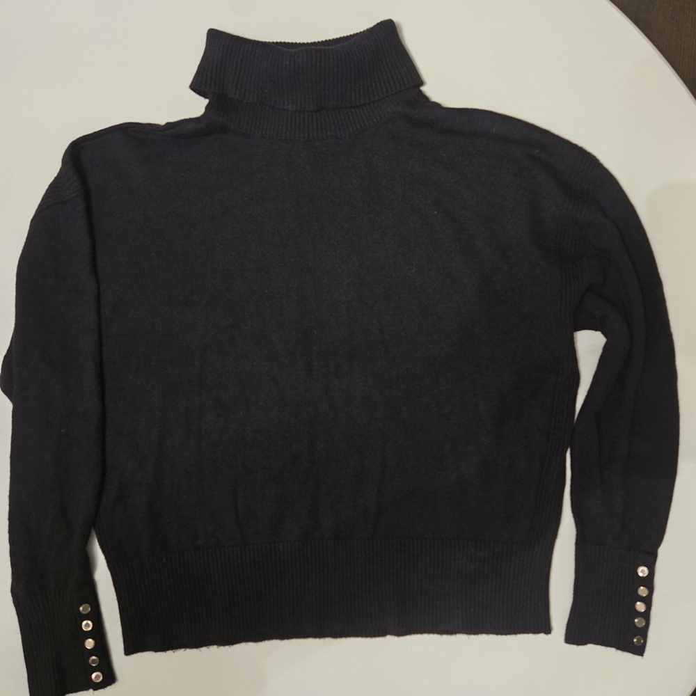White House Black Market Dark Cowl Neck Sweater